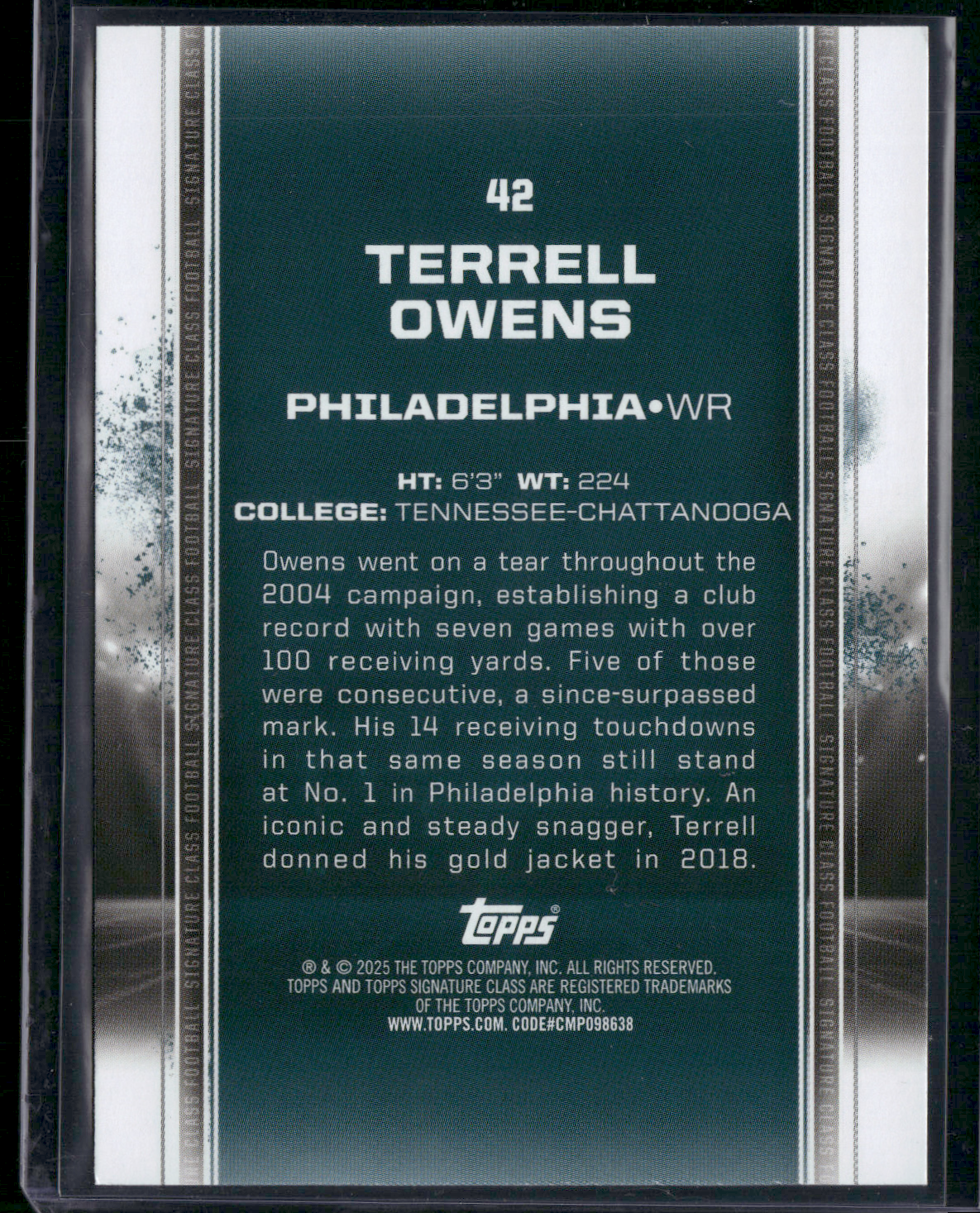 2024 Topps Signature Class TERRELL OWENS #42