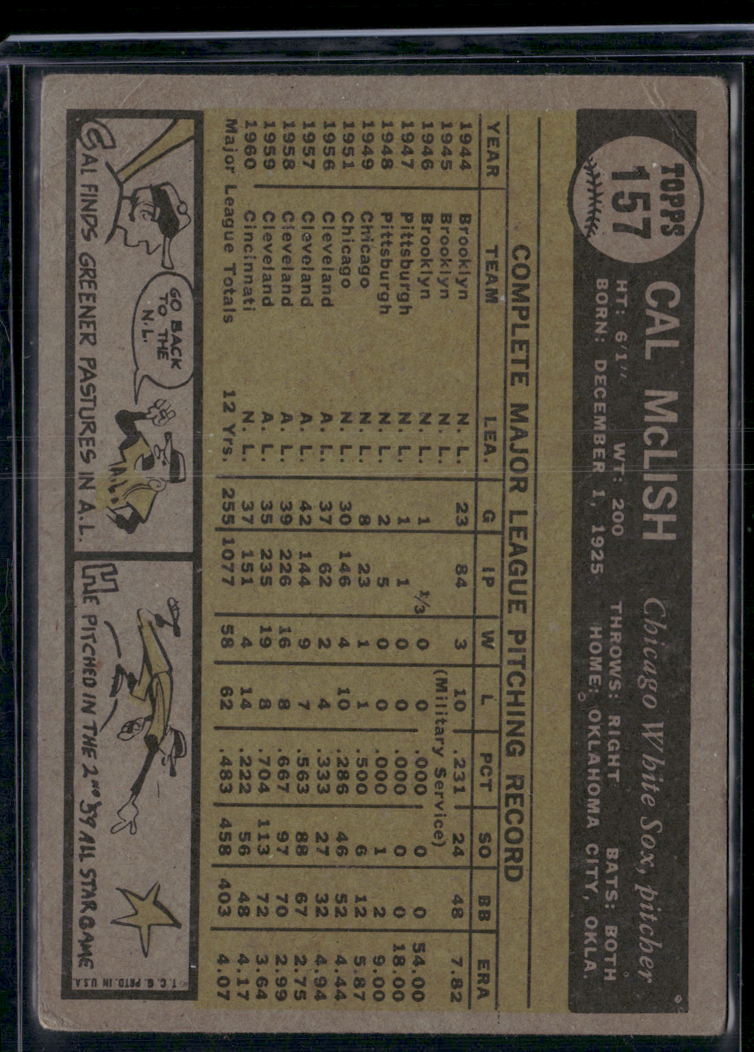 1961 Topps CAL MCLISH #157