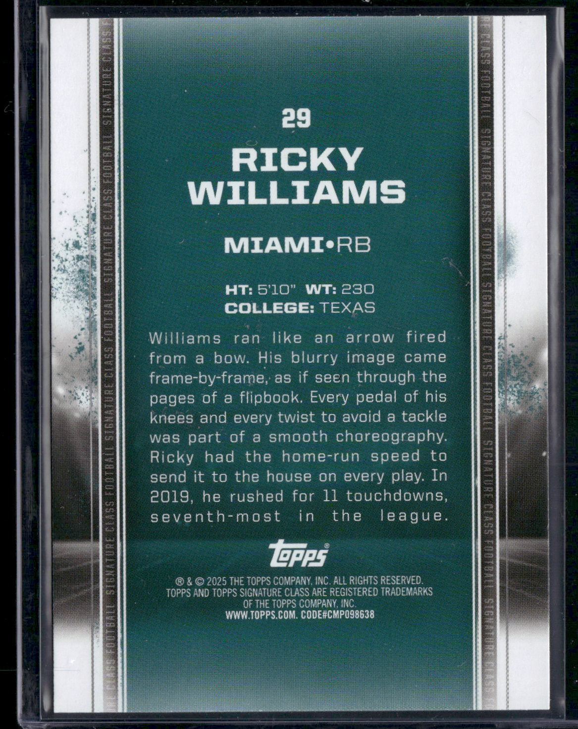 2024 Topps Signature Class RICKY WILLIAMS #29