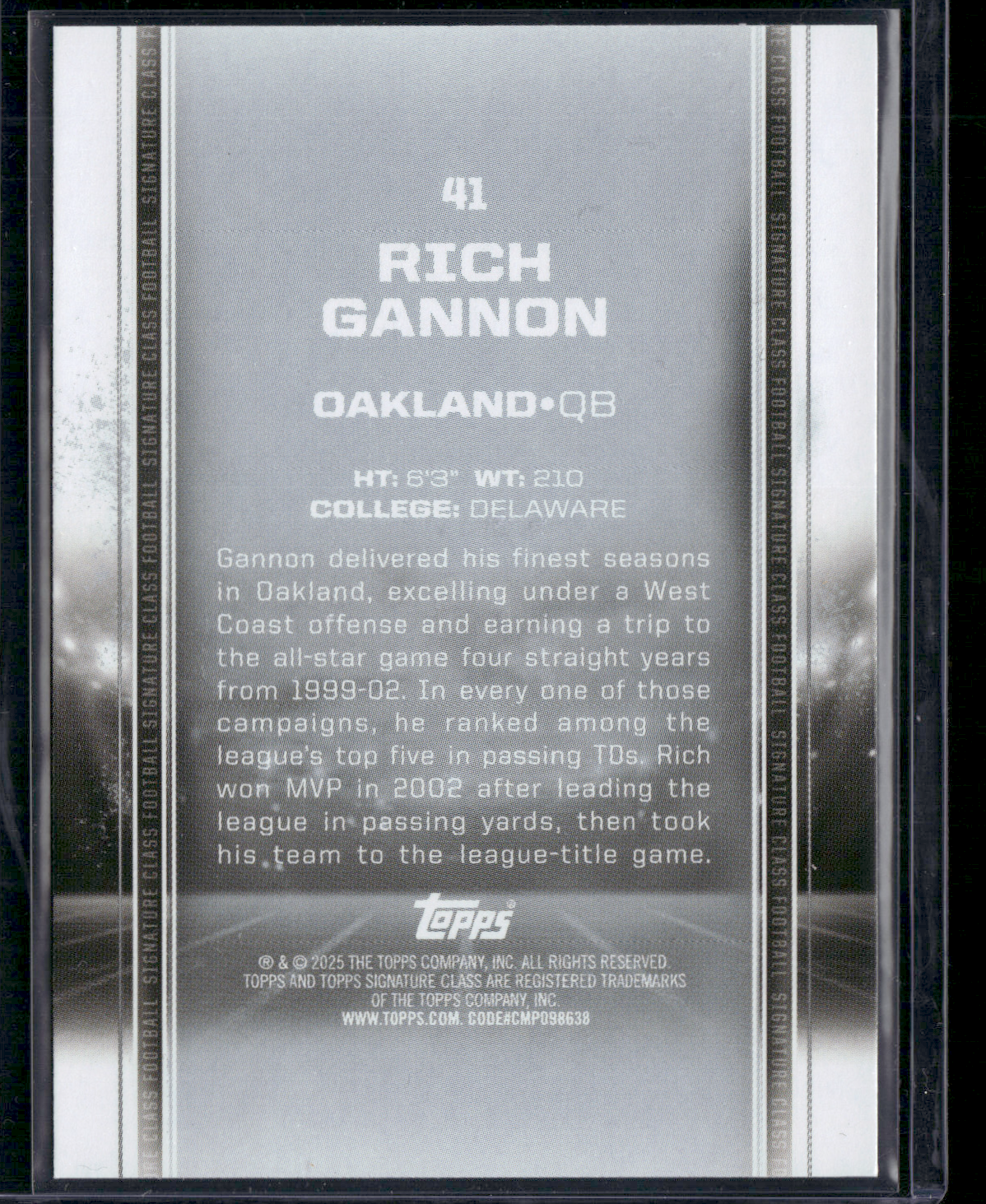 2024 Topps Signature Class RICH GANNON #41