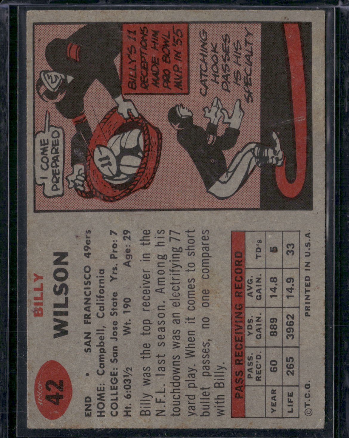 1957 Topps BILLY WILSON #42