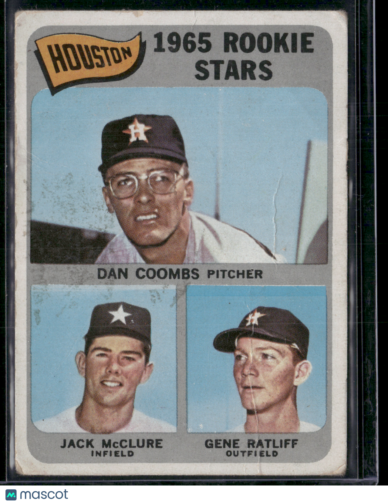 1965 Topps DAN COOMBS/JACK MCCLURE/ GENE RATLIFF #553 1965 Houston Rookie Stars