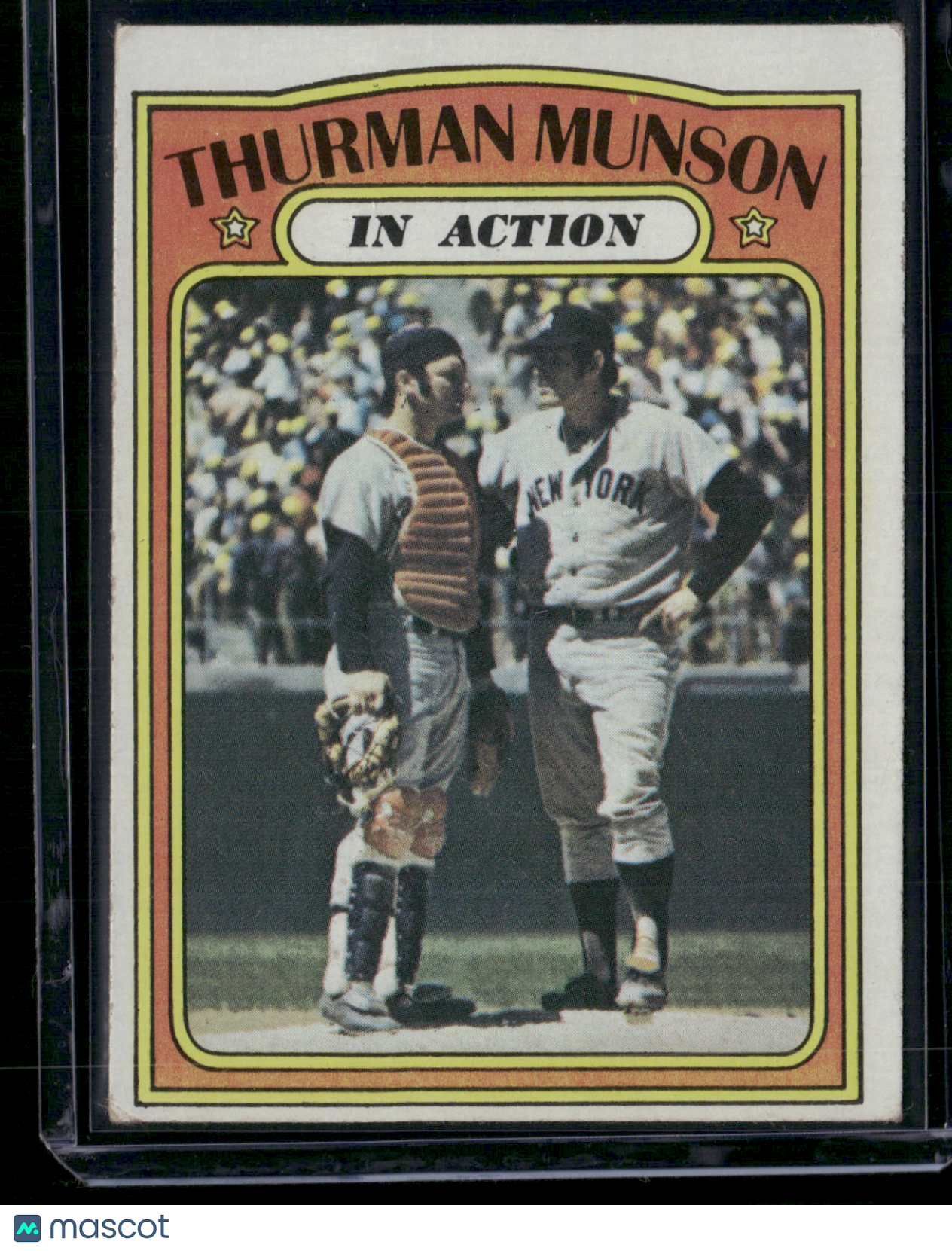 1972 Topps THURMAN MUNSON #442 IN ACTION