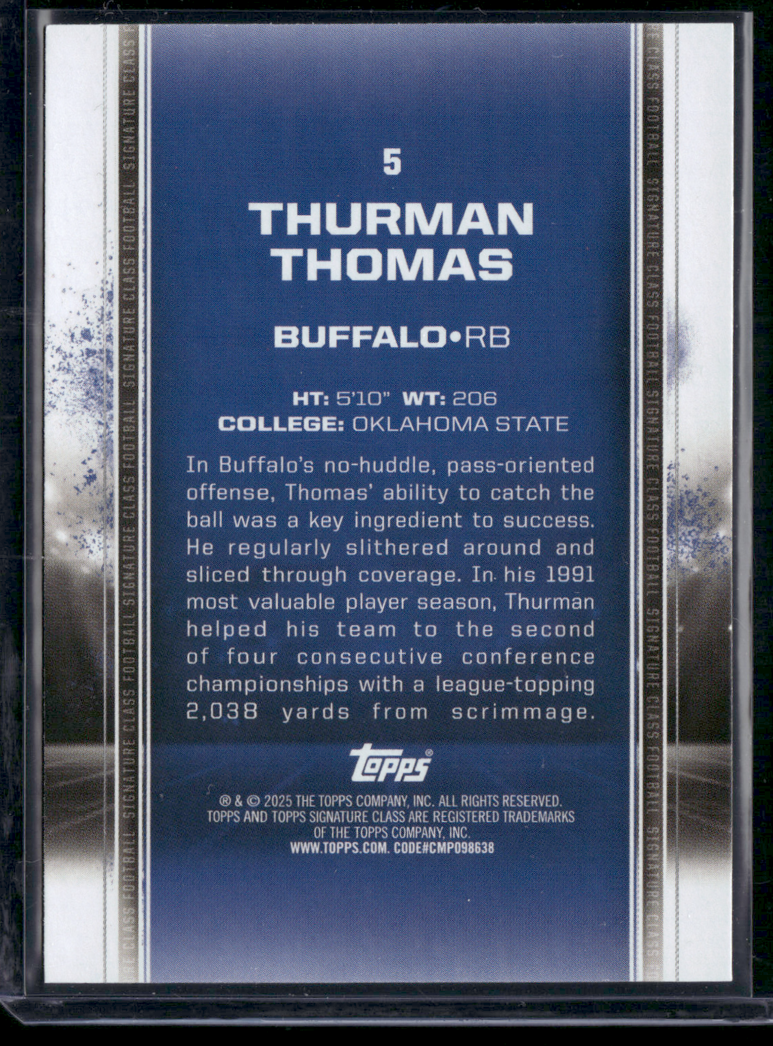 2024 Topps Signature Class THURMAN THOMAS #5