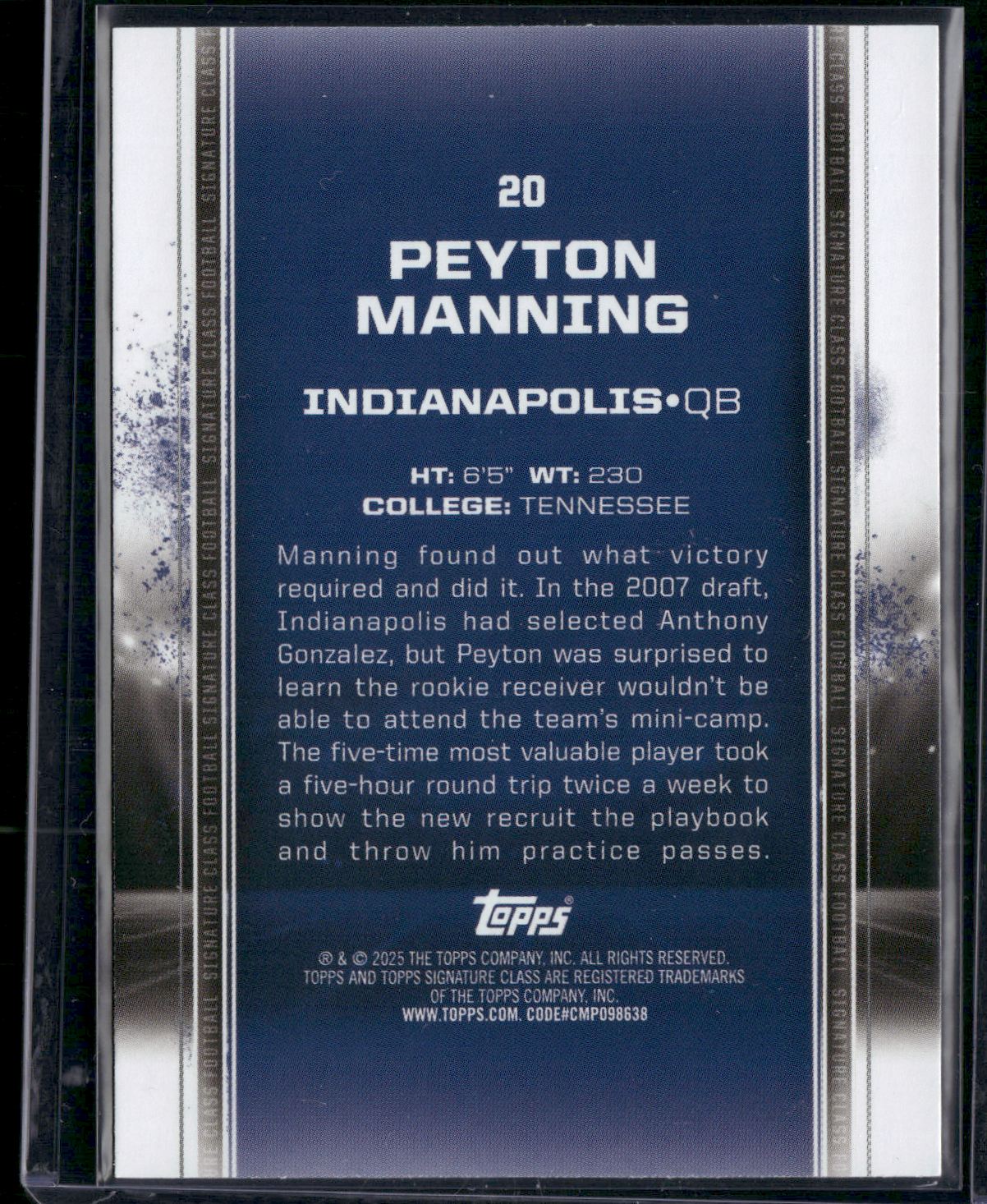 2024 Topps Signature Class PEYTON MANNING #20