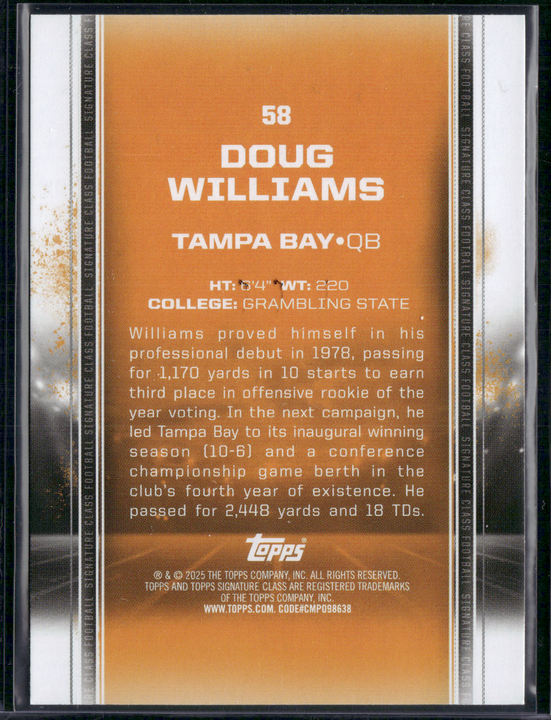 2024 Topps Signature Class DOUG WILLIAMS #58