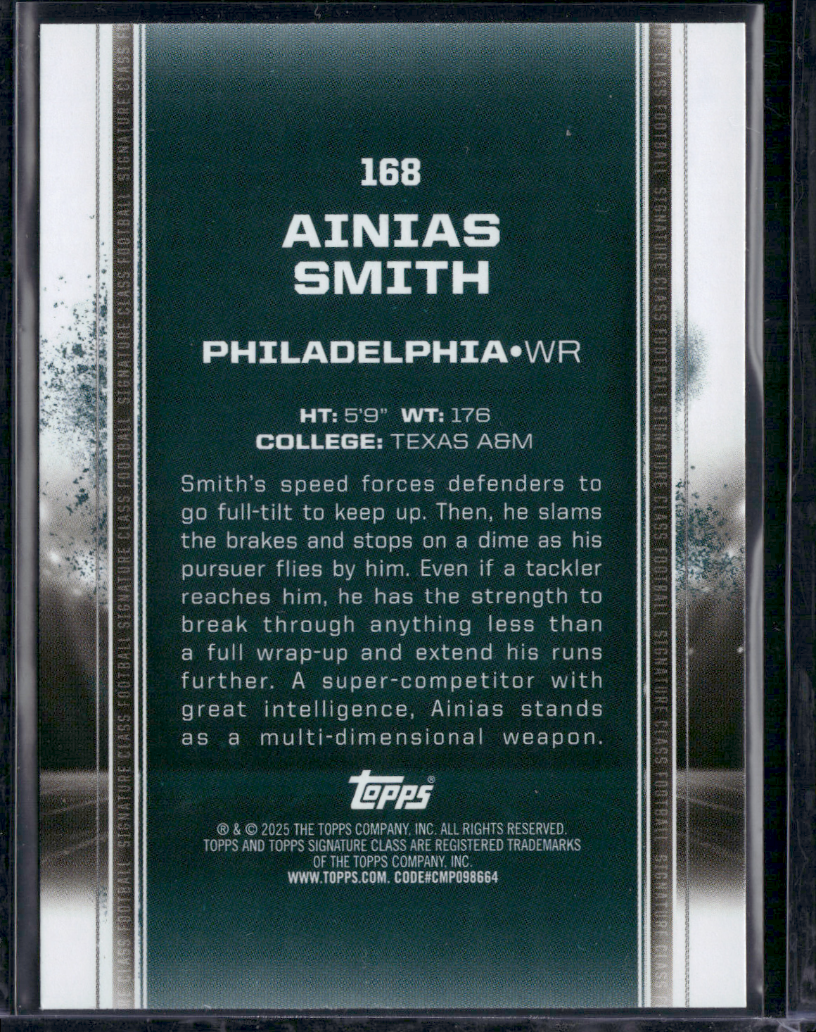 2024 Topps Signature Class AINIAS SMITH #168 Rookie Card RC