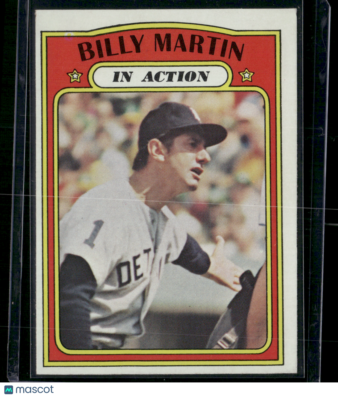 1972 Topps BILLY MARTIN #34 In Action