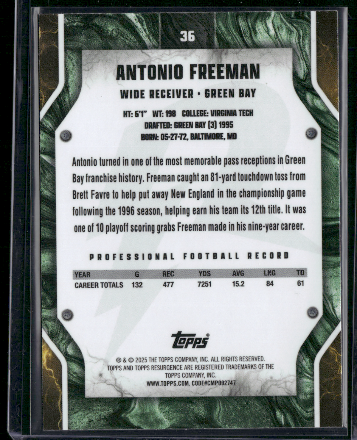 2024 Topps Resurgence ANTONIO FREEMAN #36