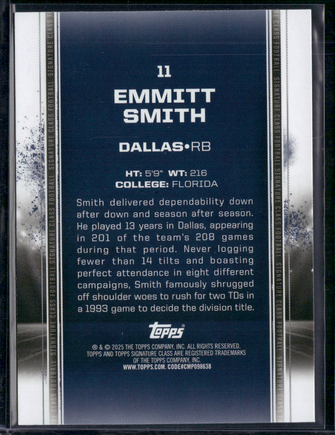 2024 Topps Signature Class EMMITT SMITH #11