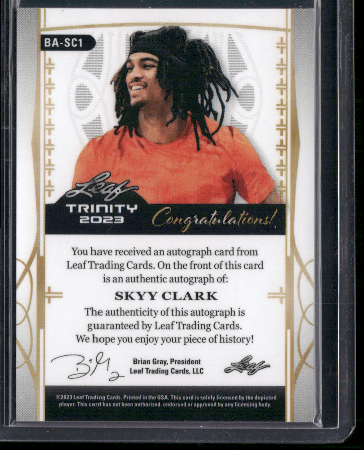 2023 Trinity Basketball SKYY CLARK #BA-SC1 Auto 12/49 Rookie