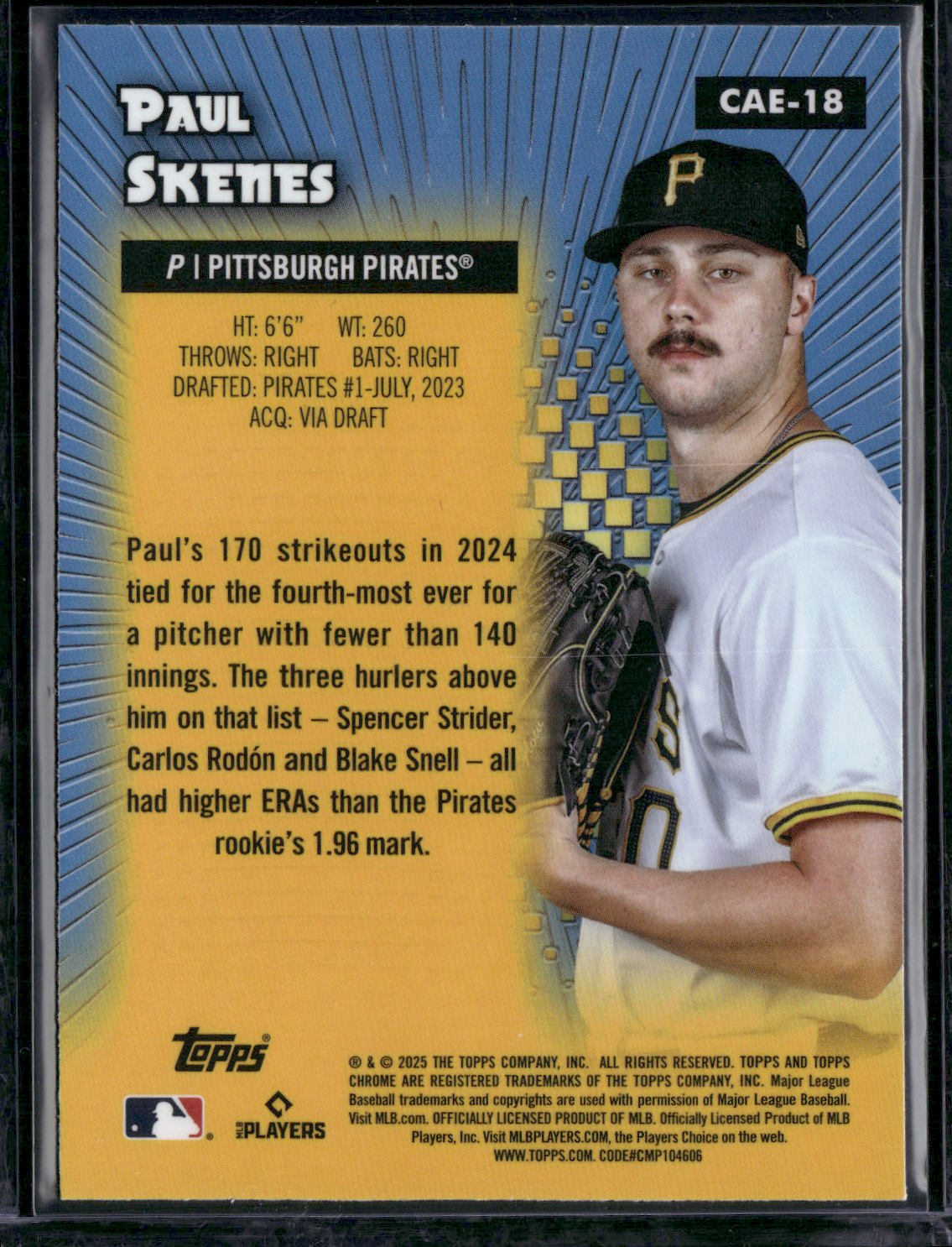 2025 Topps Chrome PAUL SKENES #CAE-18 ALL-ETCH