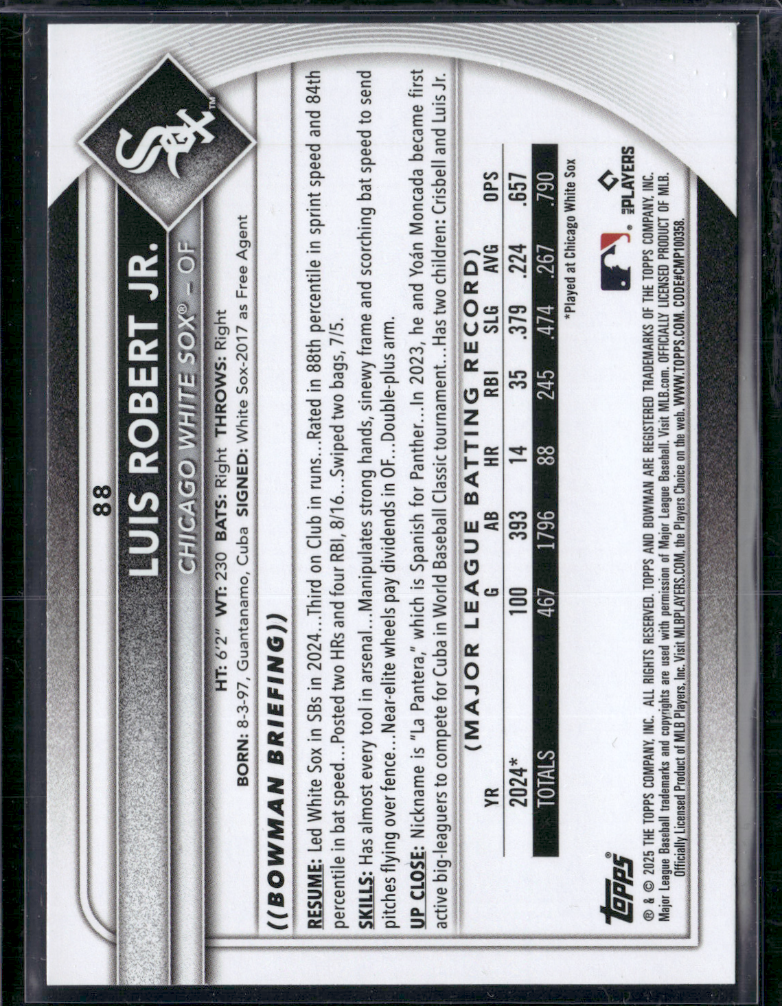 2025 Bowman LUIS ROBERT JR #88