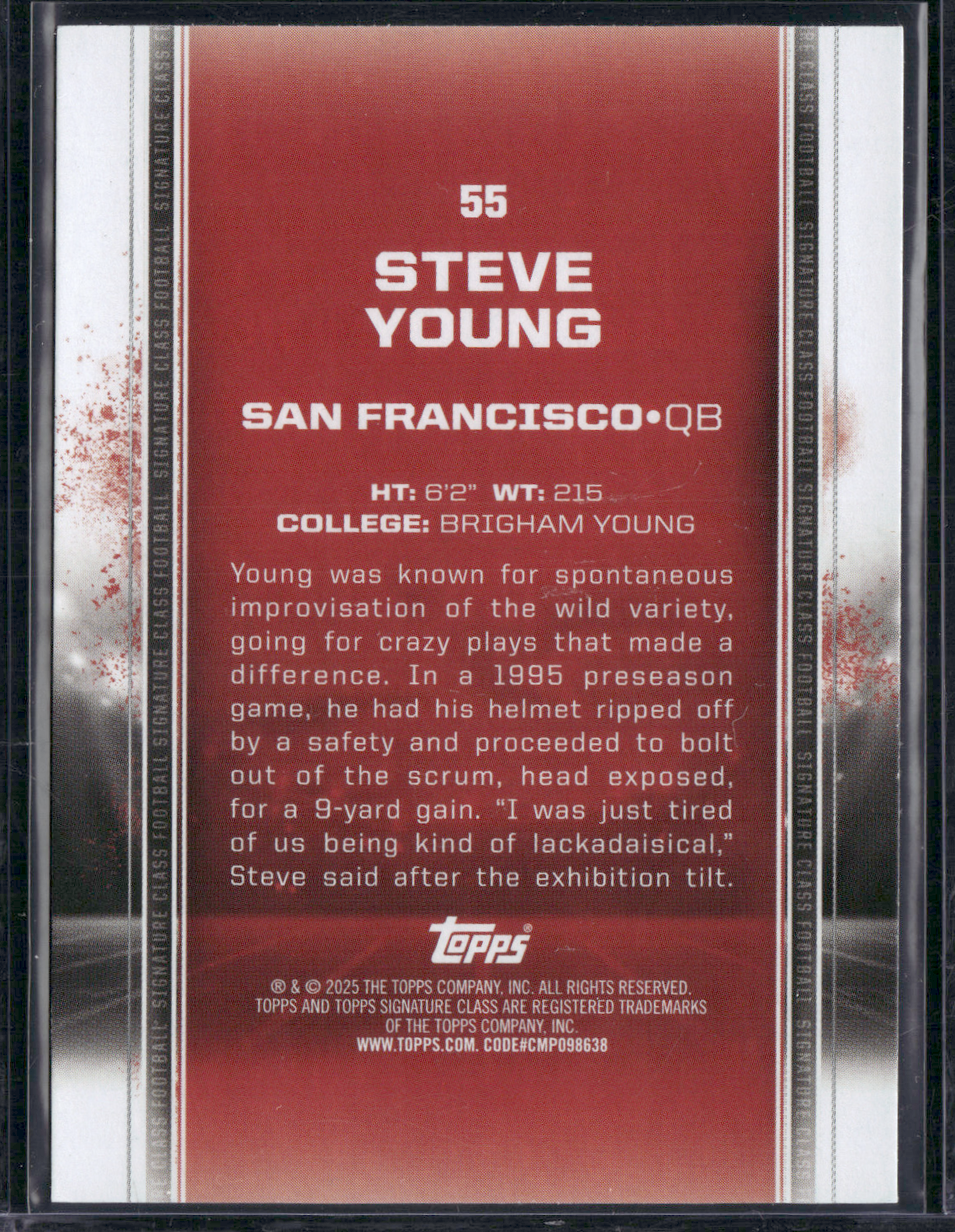 2024 Topps Signature Class STEVE YOUNG #55
