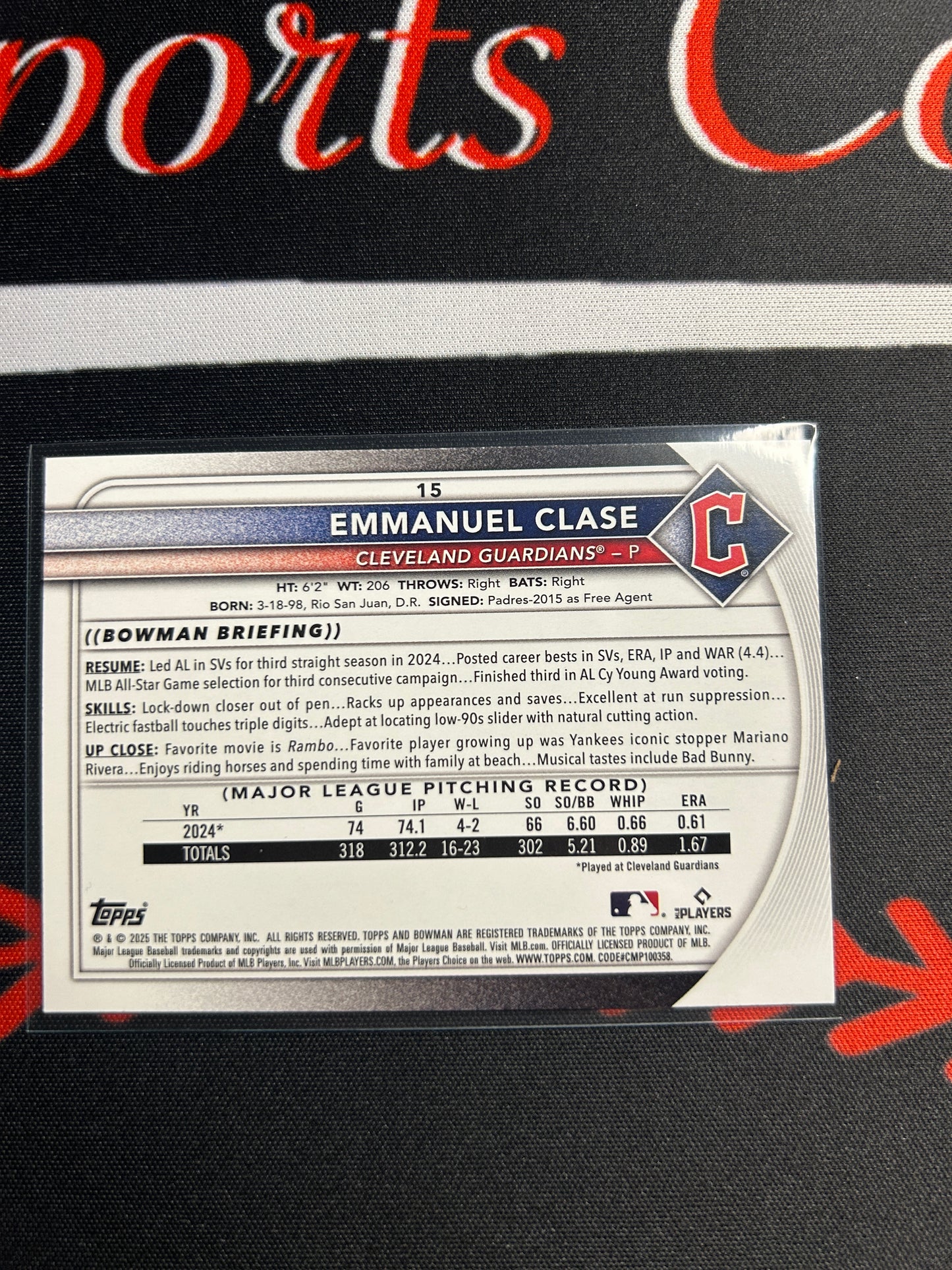 2025 Bowman EMMANUEL CLASE #15