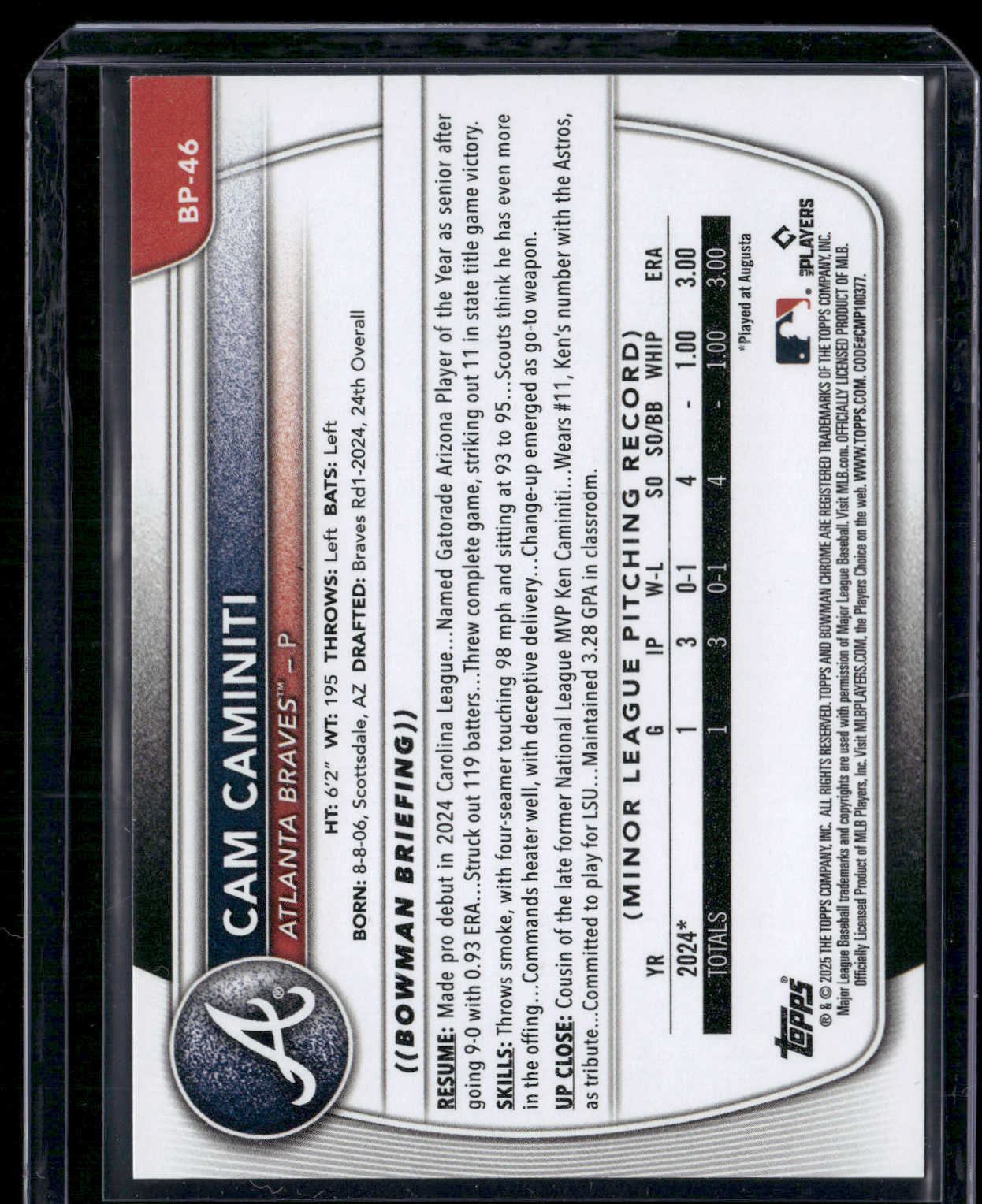 2025 Bowman CAM CAMINITI #BP-46