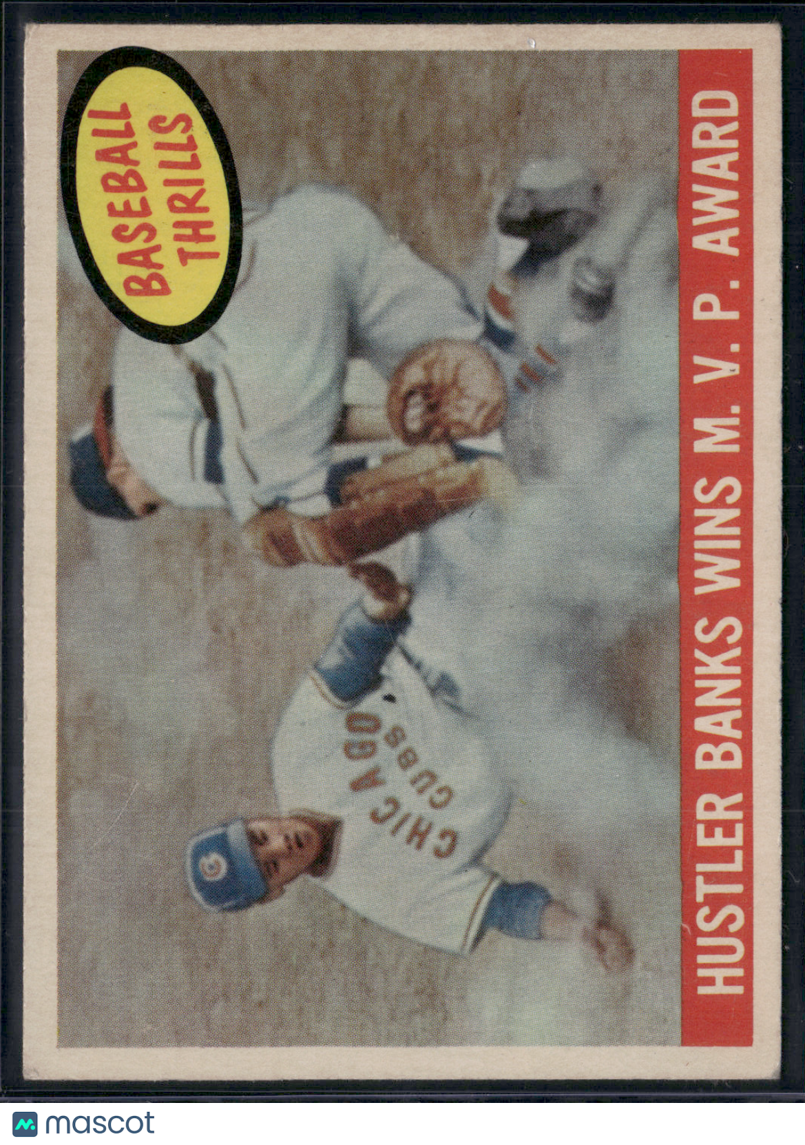 1959 Topps HUSTLER BANKS WINS MVP AWARD (ERNIE BANKS) #469 Baseball Thrills