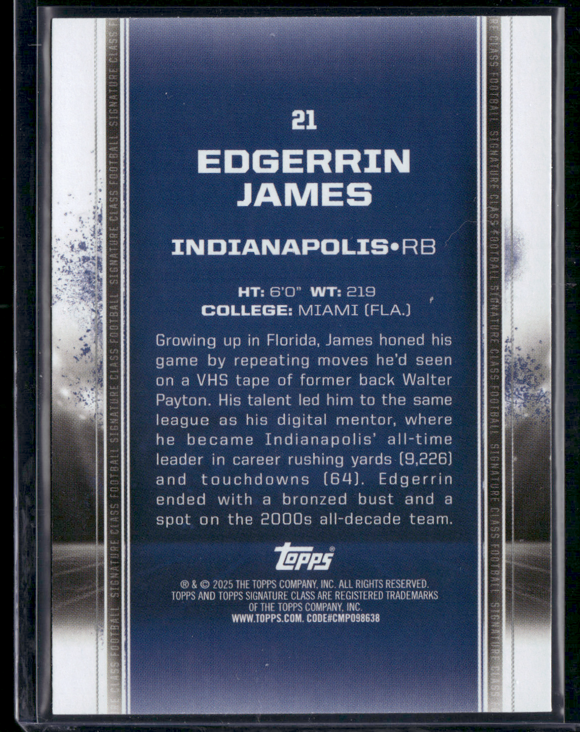2024 Topps Signature Class EDGERRIN JAMES #21