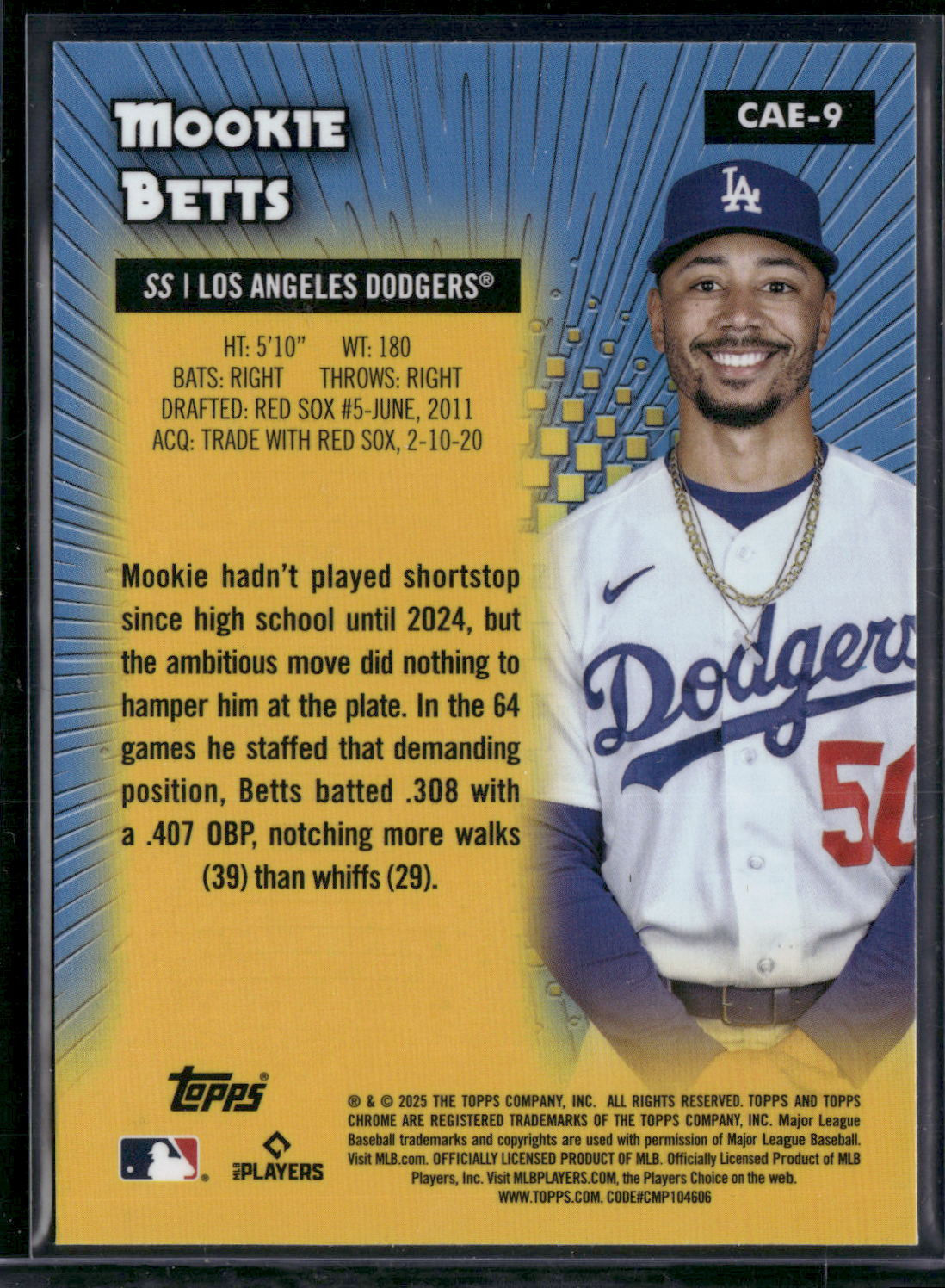 2025 Topps Chrome MOOKIE BETTS #CAE-9 All Etch