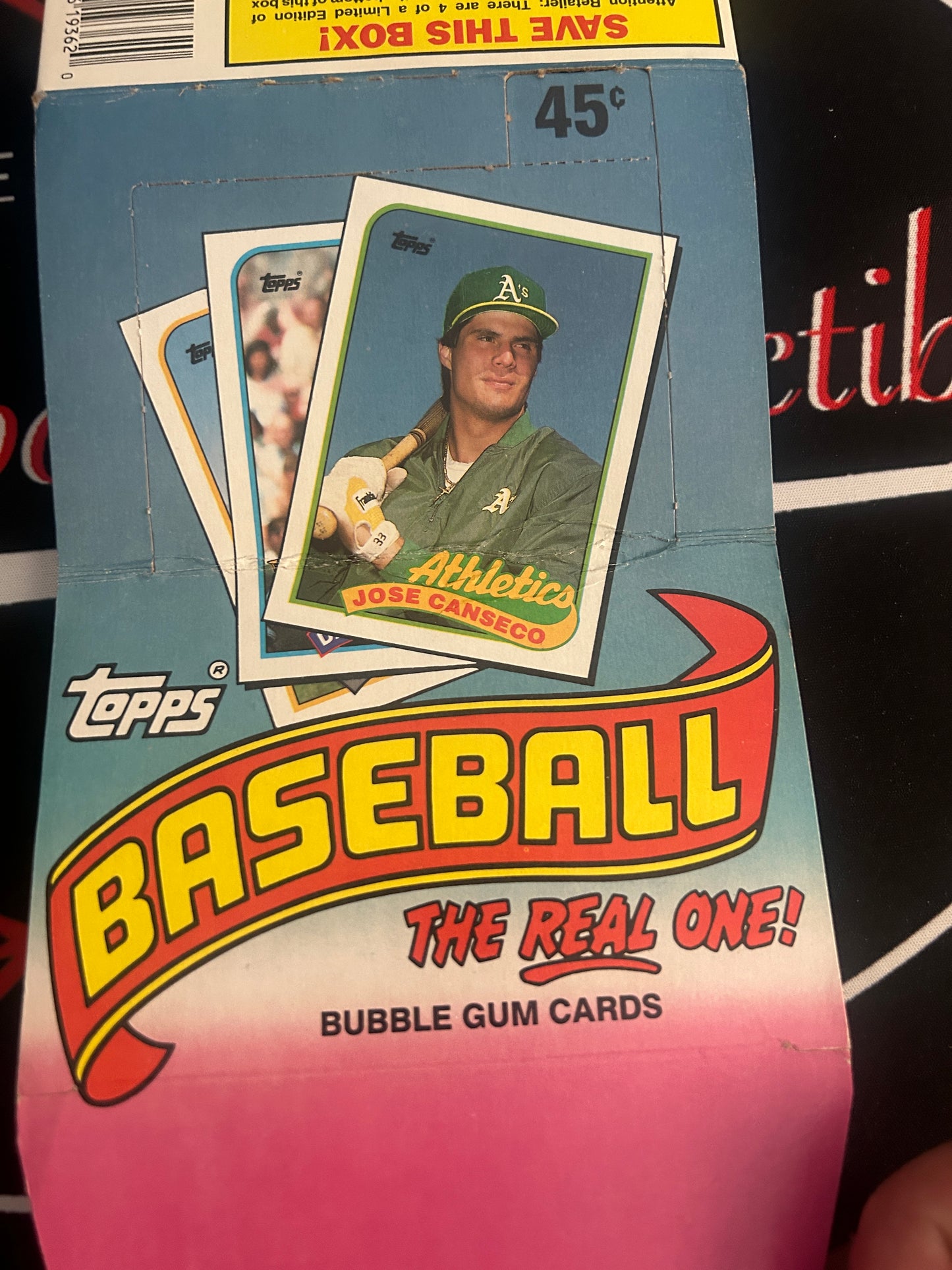 1989 Topps UNCUT 4-CARDS Nolan Ryan/Schmidt/Ripken/Rice Bottom of Hobby Box(EX)