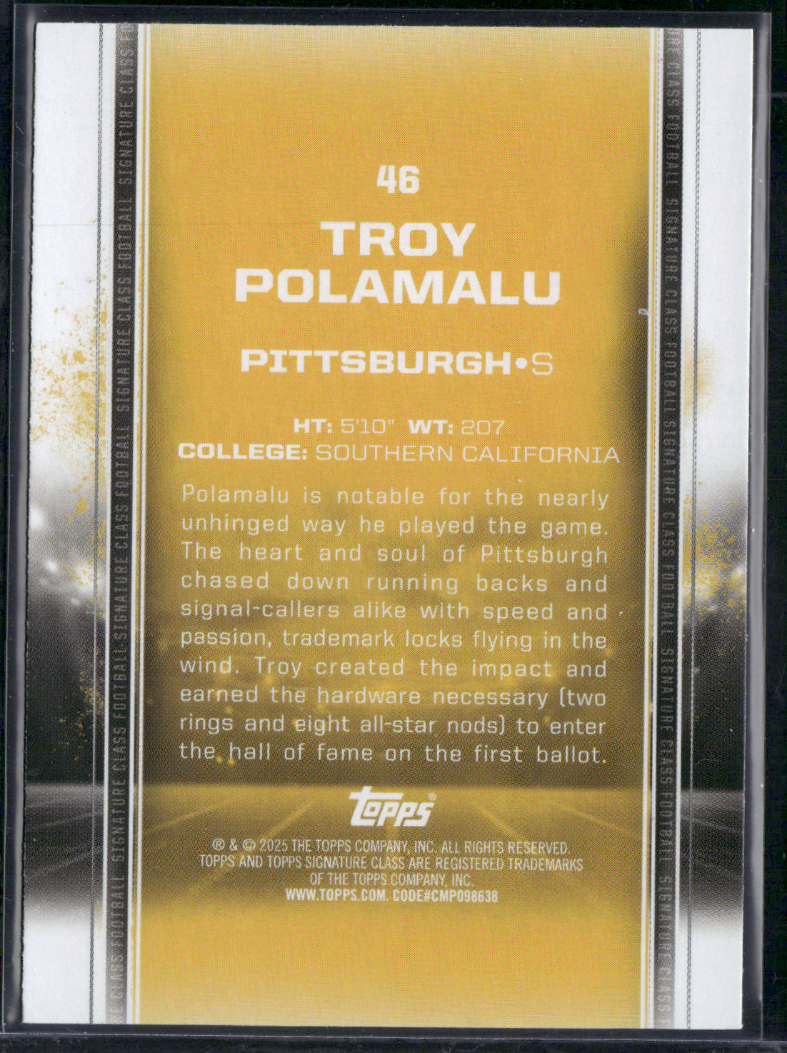 2024 Topps Signature Class TROY POLAMALU #46