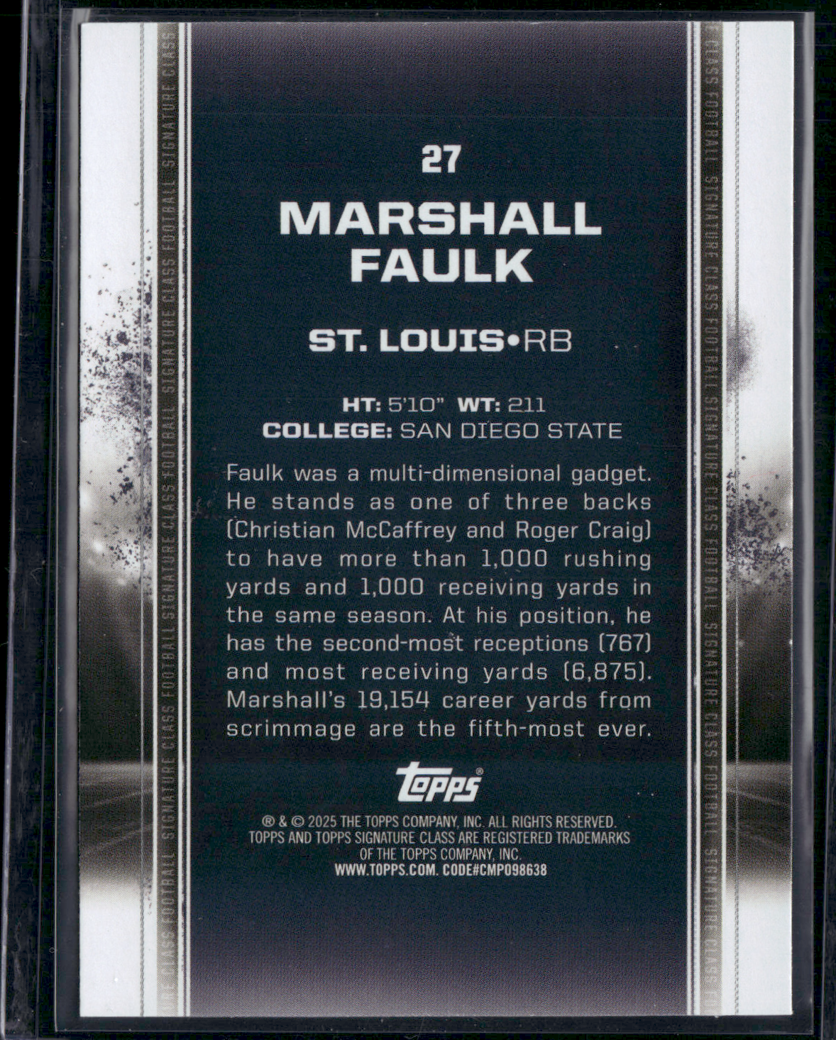 2024 Topps Signature Class MARSHALL FAULK #27