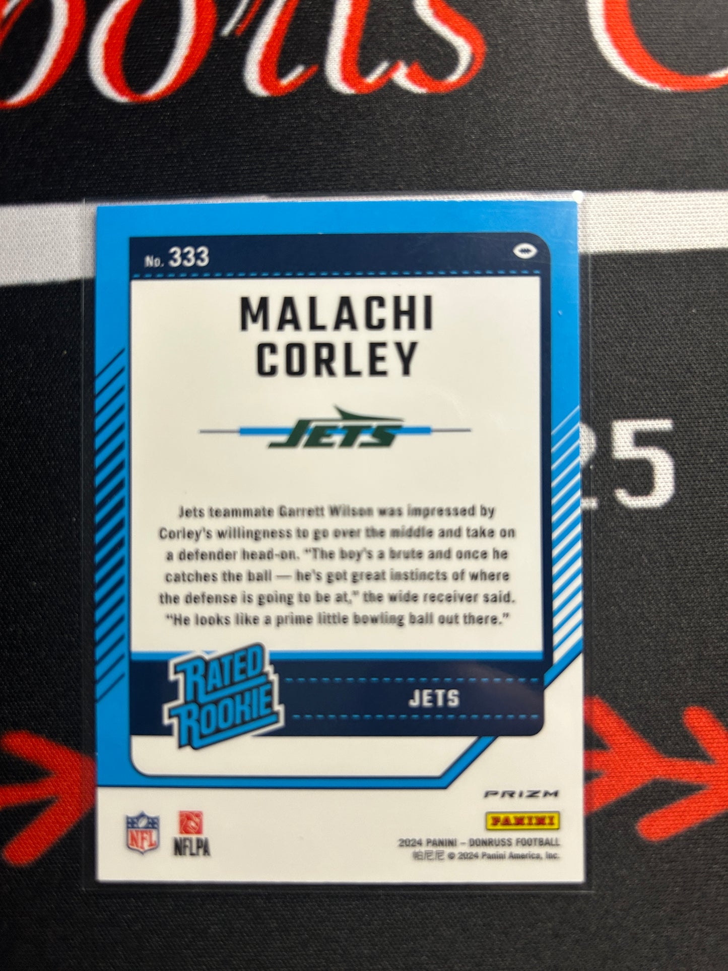 2024 Donruss Football MALACHI CORLEY #333 Optic Preview Pink Prizm Rookie RC
