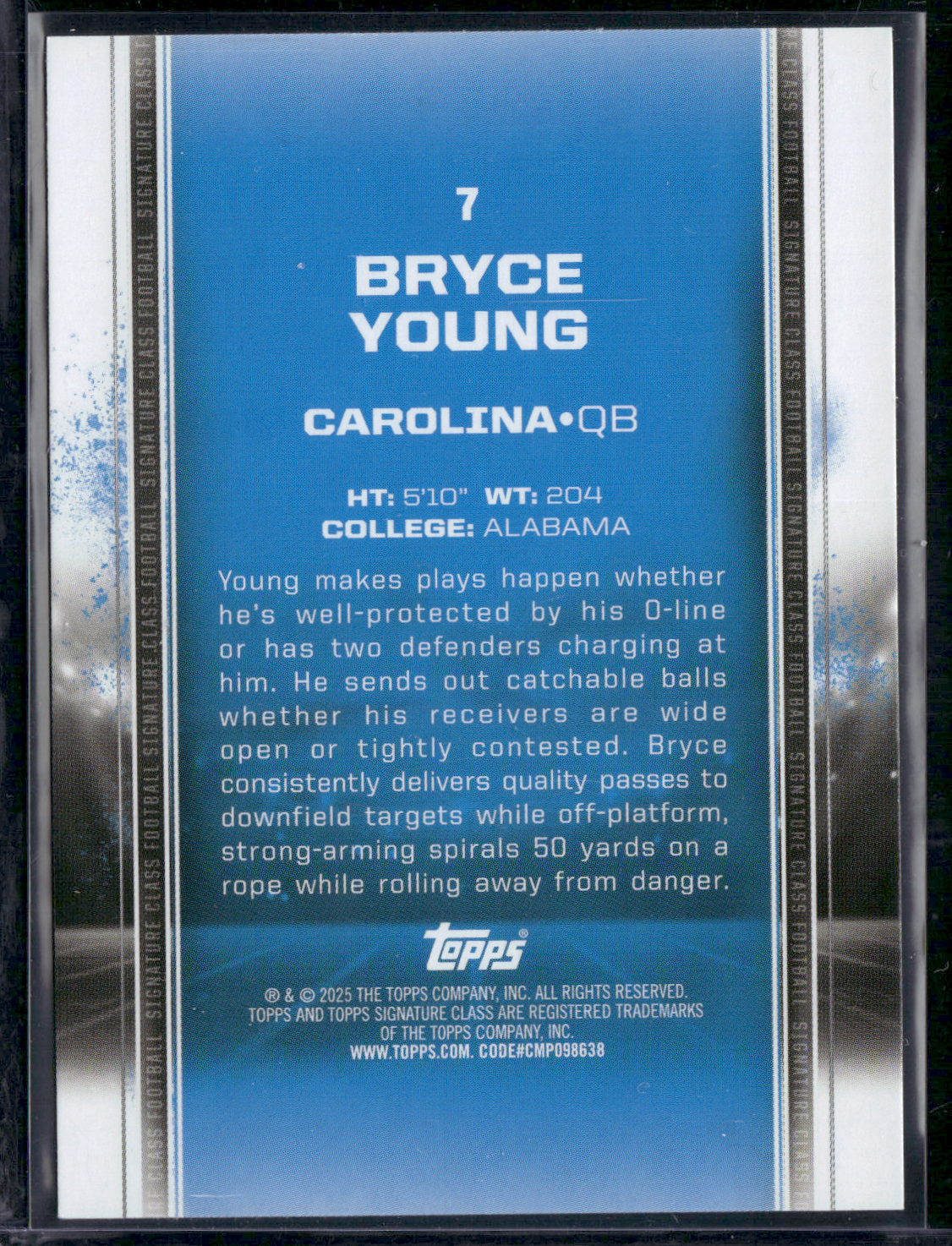 2024 Topps Signature Class BRYCE YOUNG #7