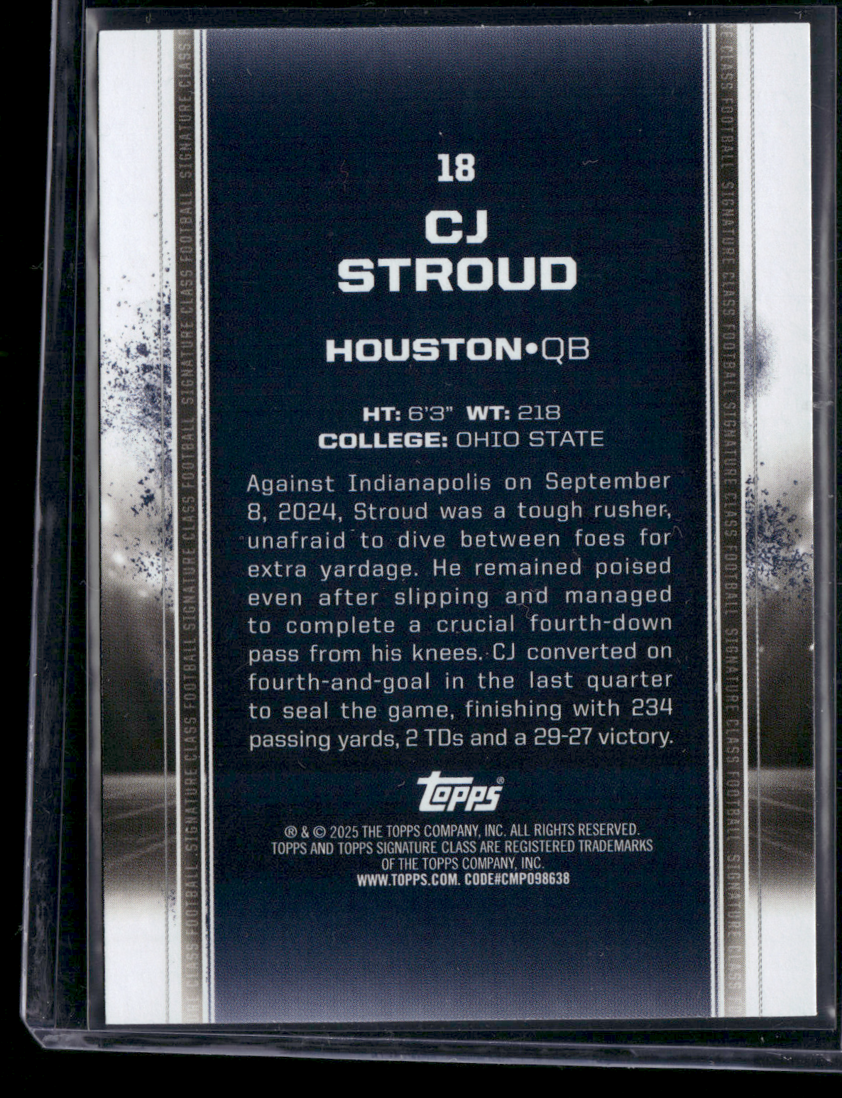 2024 Topps Signature Class CJ STROUD #18