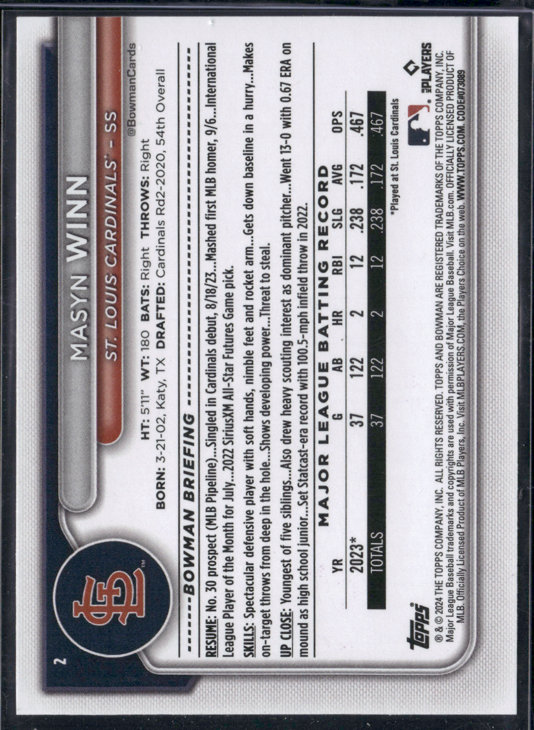 2024 Base MASYN WINN RC #2