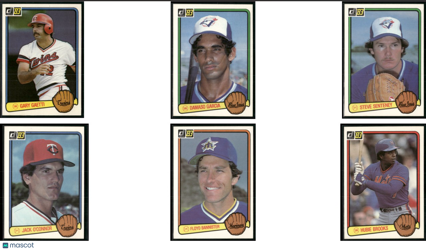 1983 Donruss 6 - CARDLOT Gary Gaetti/Hubie Brooks (NM)