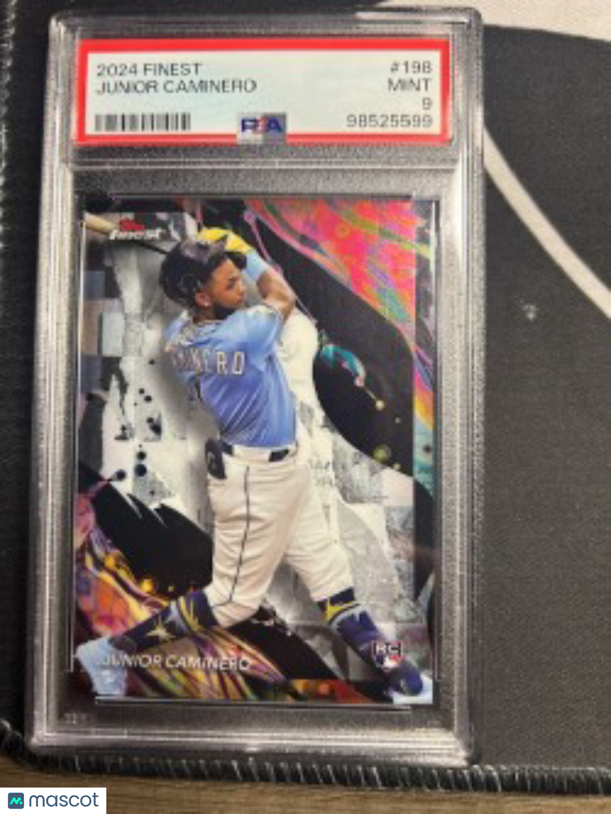 2024 Topps Finest JUNIOR CAMINERO #198 Uncommon PSA 9 Rookie RC