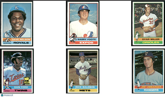 1976 Topps 6 ~ CARDLOT Dave Nelson/Jim Umbarger (EX)