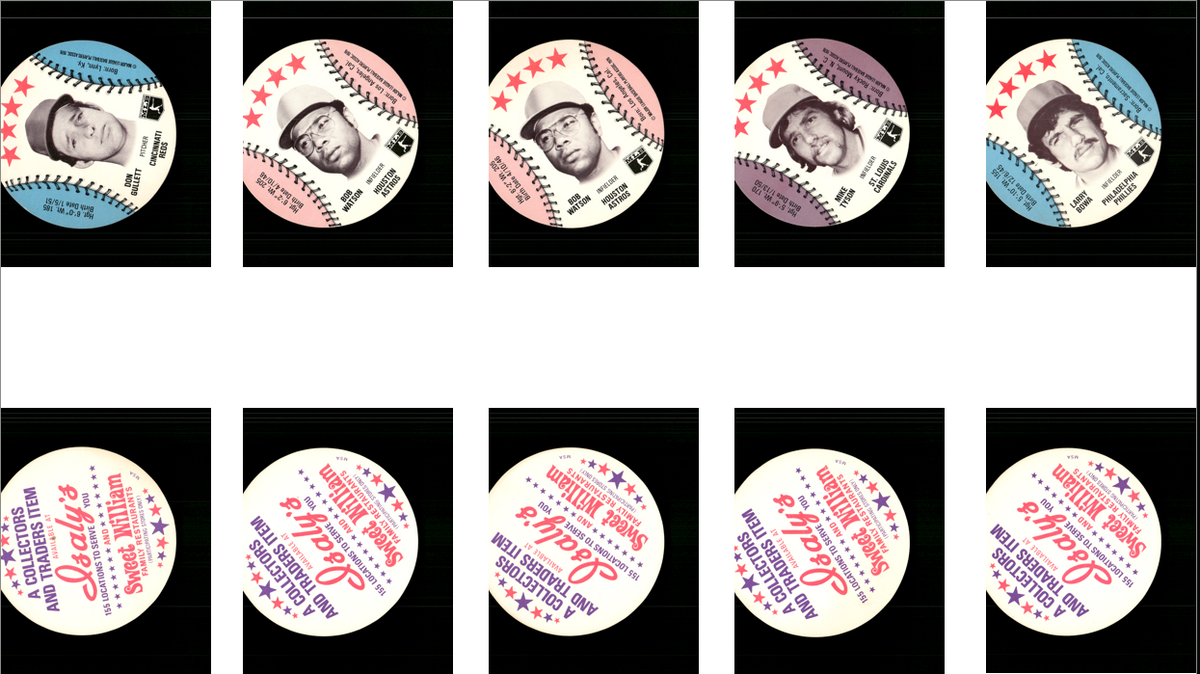 1976 Dics 10 ~ DISCLOT Fred Lynn/Larry Bowa (EX)