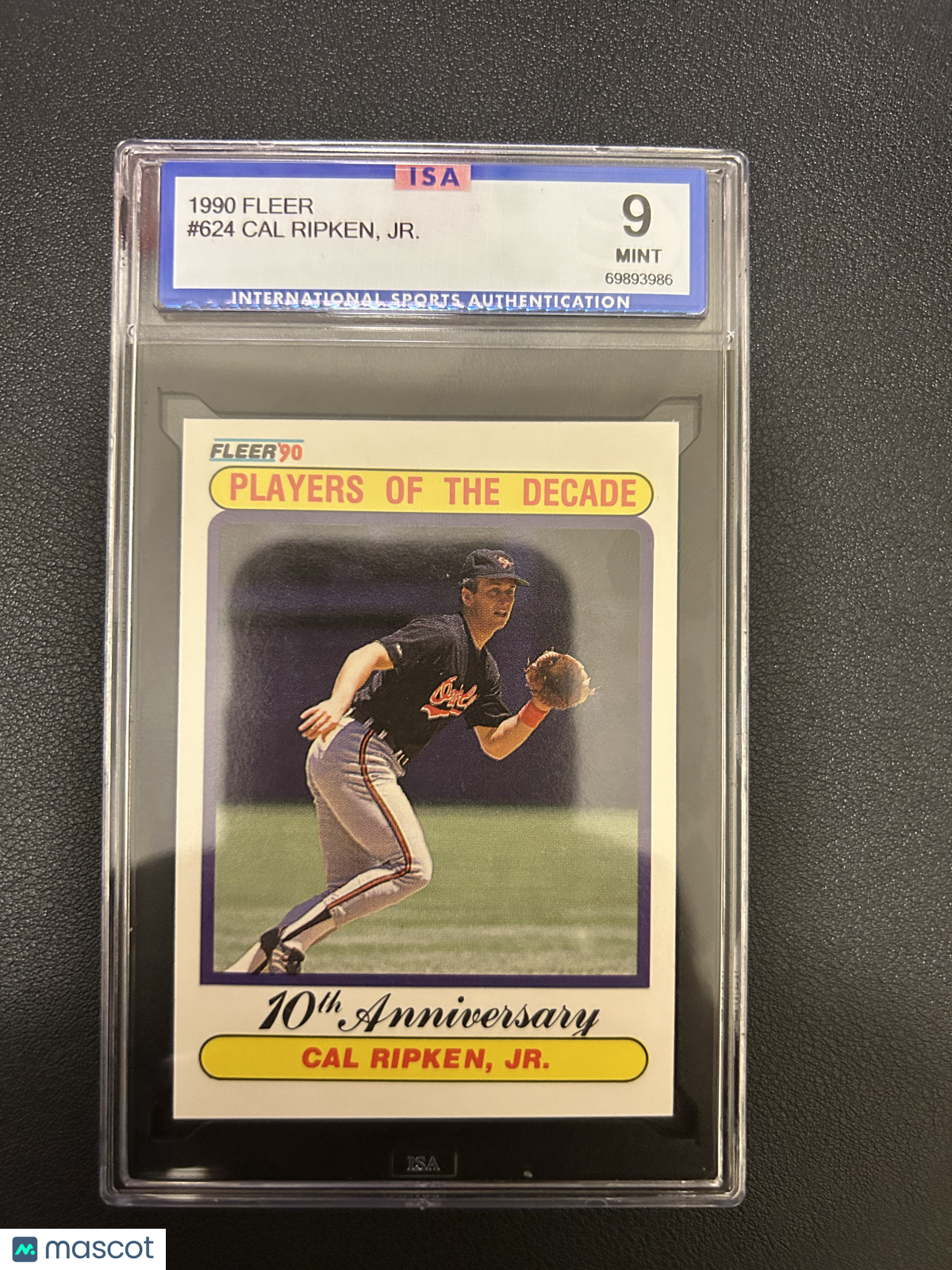 1990 Fleer CAL RIPKEN, JR. #624 ISA 9