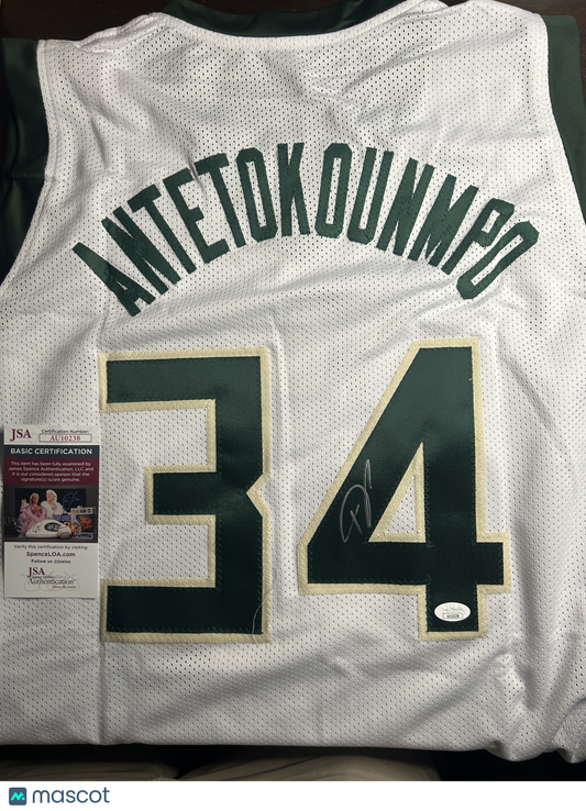 GIANNIS ANTETOKOUNMPO Signed Milwaukee Bucks Jersey-Custom Jersey-JSA Certified