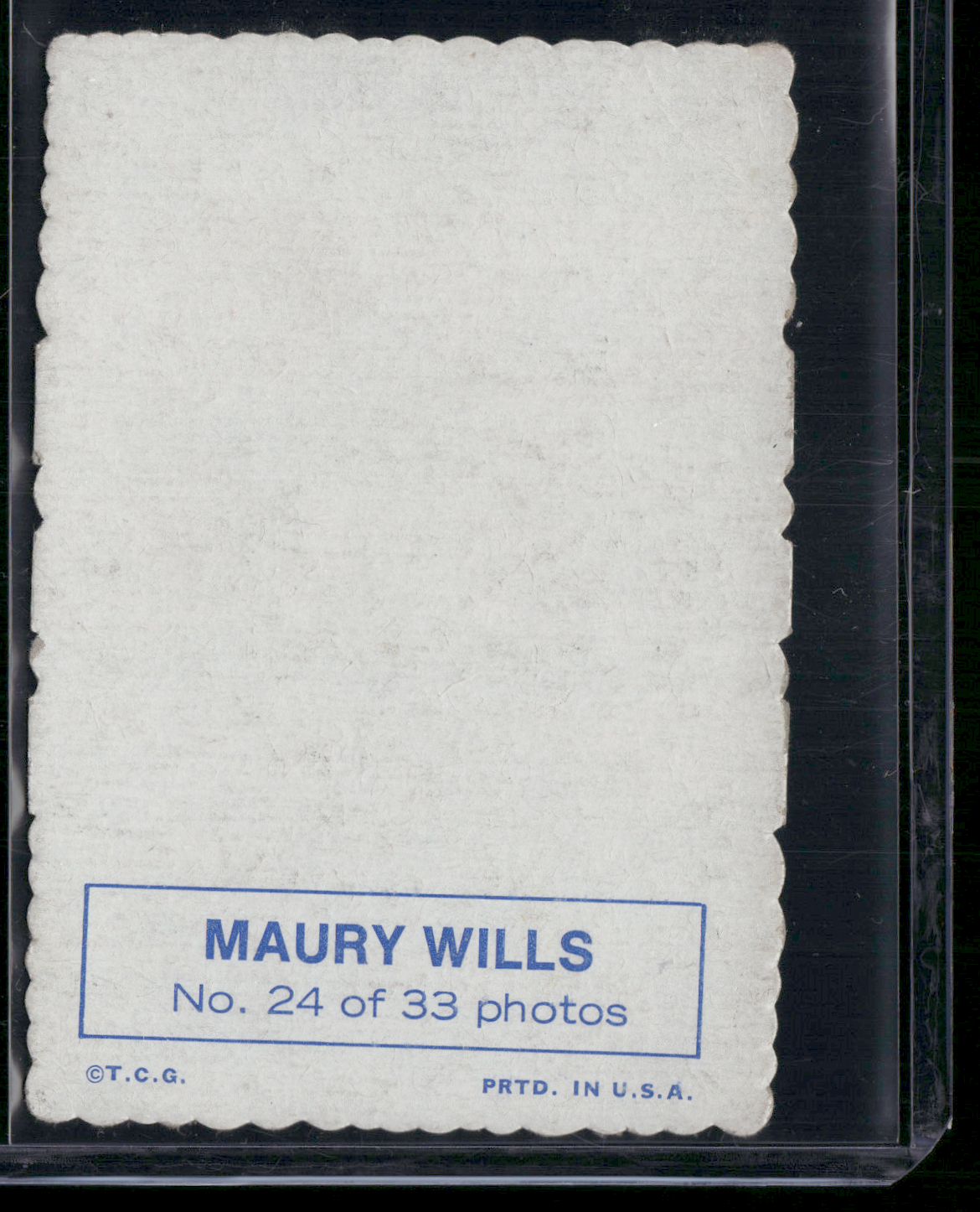 1969 Deckle MAURY WILLS #24 Roller Mark (VG)