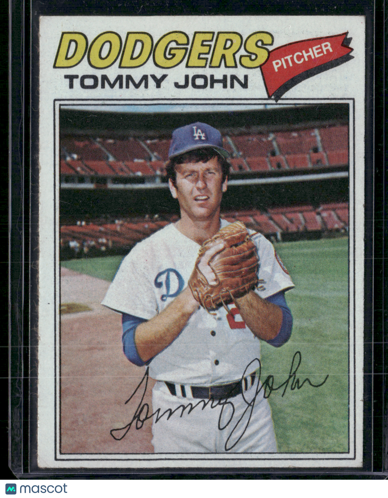 1977 Topps TOMMY JOHN #128 (VG/EX-EX)