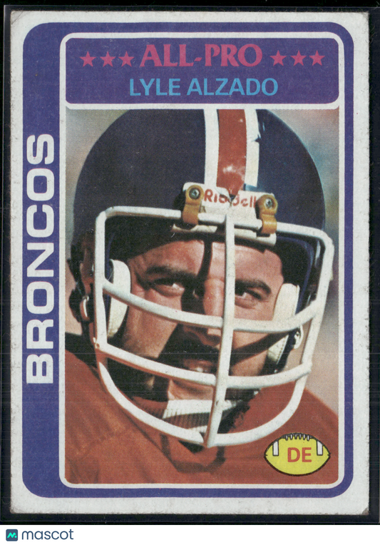 1978 Topps LYLE ALZADO #40 Stain on Back (EX)