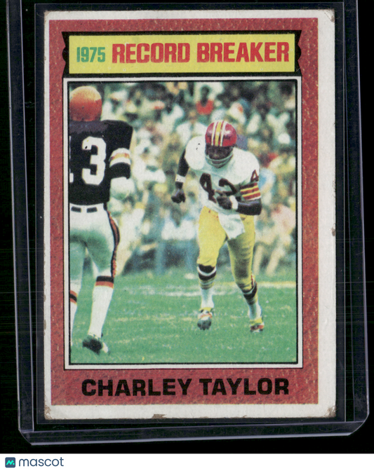 1976 Topps CHARLEY TAYLOR #8 1975 Record Breaker (VG)