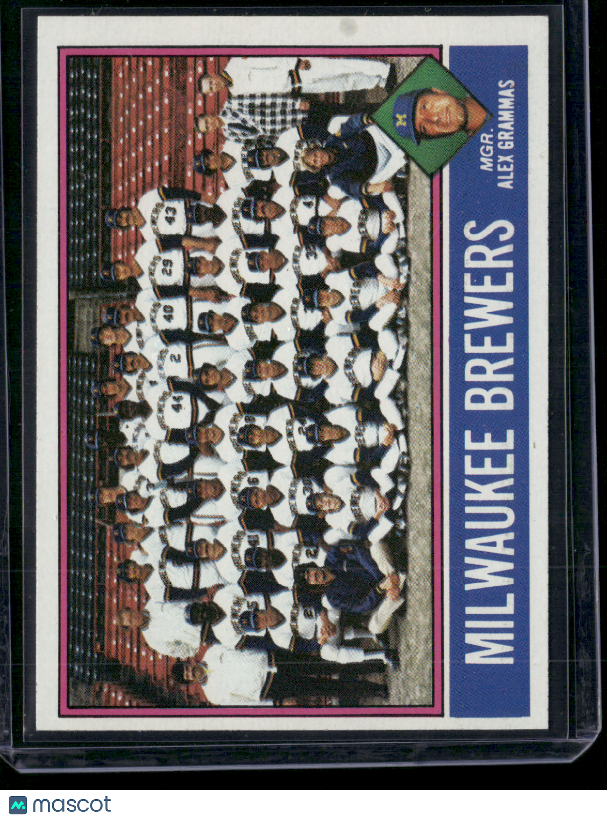 1976 Topps MILWAUKEE BREWERS #606 Grain Raise (EX)