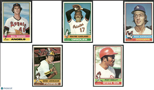 1976 Topps 5 ~ CARDLOT Bill Singer/Pat Kelly (EX)