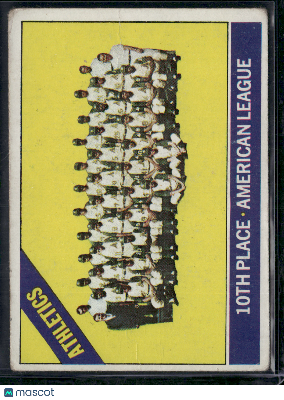 1966 Topps KANSAS CITY ATHLETICS #492 Light Wrinkles (VG)