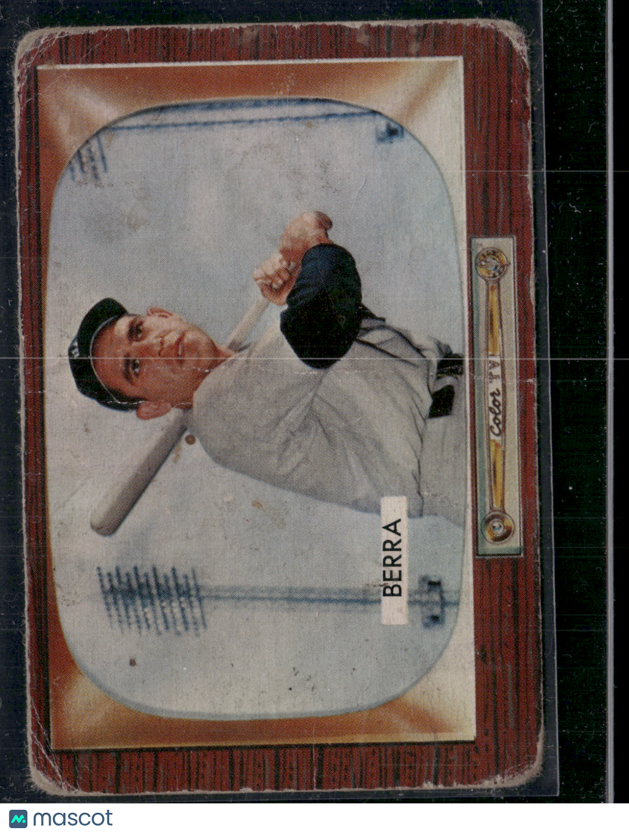 1955 Bowman YOGI BERRA #168 Ink on Back Crease (Good)