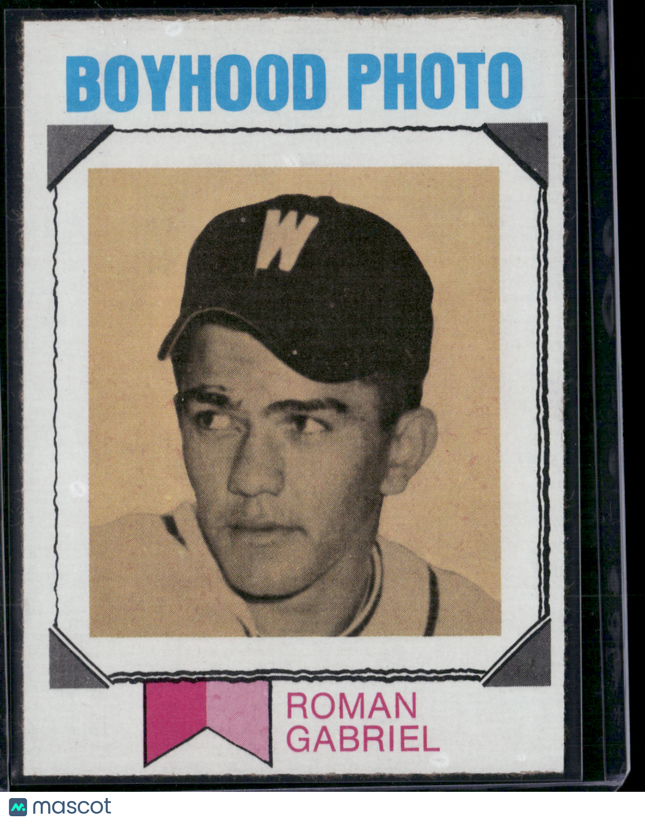 1973 Topps ROMAN GABRIEL #266 Boyhood Photo Stain on Back (VG)