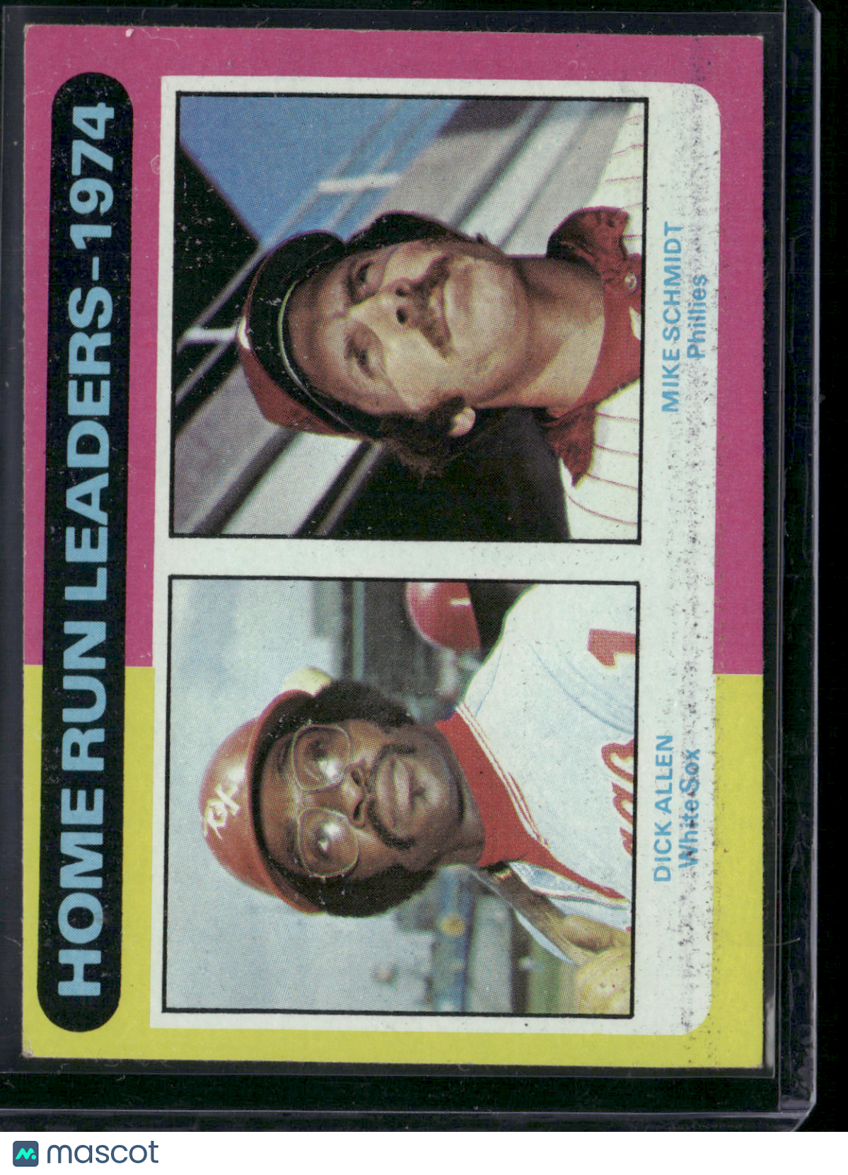 1975 Topps DICK ALLEN/MIKE SCHMIDT #307 1974 HR Leaders (VG)