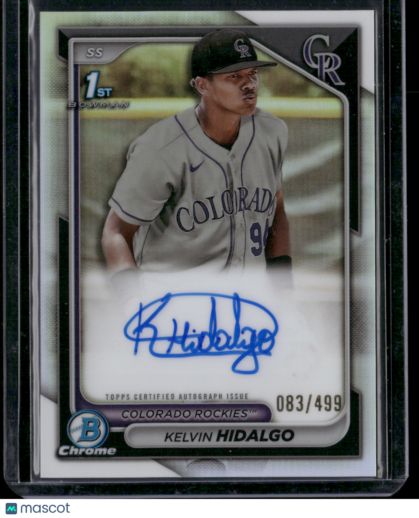 2024 Chrome KELVIN HIDALGO #CPA-KHI Rainbow 1st Bowman Auto 83/499 (NM)
