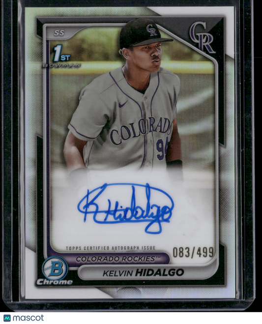 2024 Chrome KELVIN HIDALGO #CPA-KHI Rainbow 1st Bowman Auto 83/499 (NM)