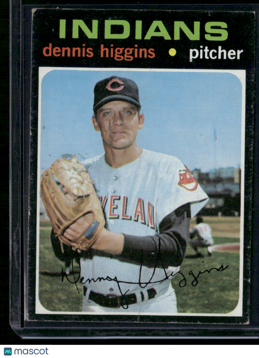 1971 Topps DENNIS HIGGINS #479 (Good - Wrinkles, Staining)