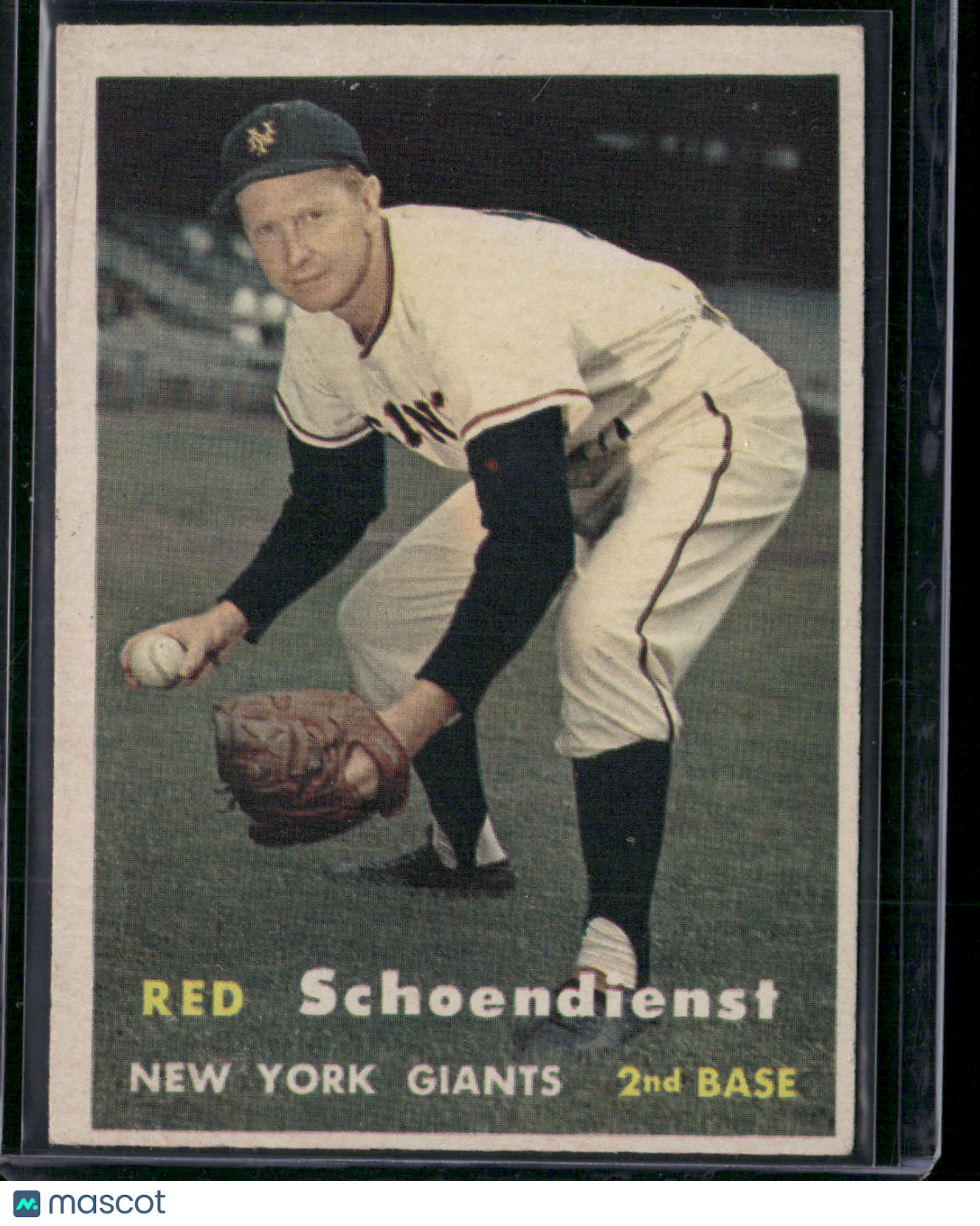 1957 Topps RED SCHOENDIENST #154 Light Wrinkle on Back (VG/EX)